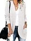 cheap Cardigans-Women&#039;s Knitted Solid Color Cardigan Long Sleeve Sweater Cardigans V Neck Fall Winter White Black Wine
