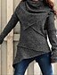abordables Pulls-Femme Pullover Couleur unie Tricoté Manches Longues Ample Pull Cardigans Automne Hiver Col Roulé Bleu Gris Kaki