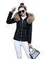 cheap Down&amp; Parkas-Women&#039;s Winter Polyester Coat Tops Silver Gray