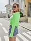 abordables Sweaters &amp; Cardigans-Femme Cardigan Plein Couleur unie Tricoté basique Manches Longues Pull Cardigans Automne Hiver Col en V Vert