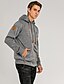 preiswerte Hoodies-Herren Zip Up Sweatshirt Feste Farbe Mit Kapuze Casual Täglich Strassenmode nicht druckbar Basic Cool Bekleidung Kapuzenpullover Sweatshirts Schlank Langarm Hellgrau Dunkelgray / Winter / Herbst