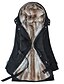billige Damedunjakker og anorakker-mangler en kvinders tykkere fleece imiteret pels hætteklædte frakke farve sort størrelse l