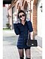cheap Coats &amp; Trench Coats-women long sleeve outerwear with gloves cotton-padded jackets pocket hooded coat(medium,black)