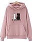 cheap Hoodies &amp; Sweatshirts-Women&#039;s Pullover Hoodie Sweatshirt Animal Lace up Daily Casual Hoodies Sweatshirts  White Black Red