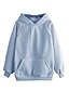 abordables Sudaderas y capuchas-sudadera con capucha casual de manga larga para mujer con bolsillo azul s