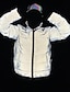 cheap All Sale-rainbow reflective winter jacket coat women men thick warm windbreaker hooded (white reflective, xl)