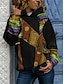 billige Hættetrøjer &amp; sweatshirts-Dame Geometrisk Baja Hattetrøje bluse Daglig Afslappet Hættetrøjer Sweatshirts Løstsiddende Blå Lilla Kakifarvet