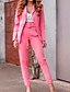 abordables Blazers Femme-blazer pour femme en coton mélangé de couleur unie tops rouge / jaune / rose rougissant