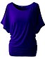 cheap Plus Size Tops-Women&#039;s Plus Size Tops T shirt Plain Hollow Out Half Sleeve Round Neck Basic Spring Summer White Purple Red Big Size XL 2XL 3XL 4XL Cotton