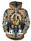 preiswerte Sale-cocobee leichter Herren Pullover Hoodie Sweatshirt 3D Print Western Cowboy echte Wildlederjacke mit Fransen und Perlen amerikanische Jacke schwarz