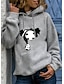 preiswerte Kapuzenpullis &amp; Sweatshirts-Damen Grafik 3D Panda Kapuzenshirt Zur Seite fahren Vordertasche Täglich Grundlegend Alltag Kapuzenpullover Sweatshirts Grau