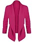 cheap Blazers-women&#039;s lightweight open cardigan blazer jacket with 3/4 sleeves in solid and floral print magenta