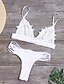 economico Bikini-Per donna Bikini Costume da bagno Taglia piccola Giallo + fiore Nero + fiori Giallo Bianco Nero Costumi da bagno Costumi da bagno Di tendenza Sensuale