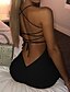 cheap Party Dresses-Women&#039;s Strap Dress Maxi long Dress Black Red Blushing Pink Khaki Sleeveless Solid Color Backless Split Lace up Summer Sexy 2021 S M L