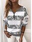 cheap Hoodies &amp; Sweatshirts-Women&#039;s Pullover Sweatshirt Color Block Tie Dye V Neck Daily Casual Hoodies Sweatshirts  Loose Blushing Pink Gray