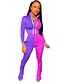 billige Jumpsuits i plusstørrelse til damer-kvinder plus størrelse 2 stykke lang sæt farve blok patchwork afgrødejakke høj talje legging afslappet sweatsuit 2 lommer sort&amp;amp;rød xxl
