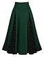 abordables Skirts-Falda larga Negro Morado Verde Trébol Faldas Verano S M L