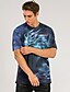 baratos Tank Tops-camisa gráfica masculina dragão roxo casual 3d para festival | Camiseta de algodão de verão com ilusão de ótica, gola redonda, estampa plus size, manga curta diária