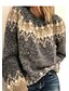 cheap Sweaters-Women&#039;s Jumper Solid Color Acrylic Fibers Long Sleeve Loose Sweater Cardigans Fall Winter Crew Neck Gray Black Red