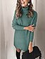 cheap Midi Dresses-Women&#039;s Sweater Jumper Dress Short Mini Dress Gray Khaki Long Sleeve Solid Color Print Fall Turtleneck Elegant Slim 2021 S M L XL / Plus Size / Plus Size