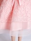 baratos Vestidos para Meninas-Infantil Para Meninas Vestido Floral Sem Manga Espetáculo Festa de Casamento Com Transparência Multi Camadas Assimétrico Estilo bonito Princesa Doce Poliéster Acima do Joelho Vestido rosa princesa