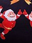 cheap Christmas Dresses-Women&#039;s Christmas Sheath Dress Short Mini Dress Black Long Sleeve Print Fall Round Neck Hot Elegant Christmas 2021 S M L XL XXL 3XL / Cotton / Cotton