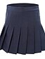 cheap Skirts-women high waist solid pleated plus size single tennis skirts white l