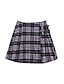 cheap Skirts-women&#039;s plaid buckle high waist a line mini skater skirt purple s