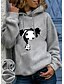 preiswerte Kapuzenpullis &amp; Sweatshirts-Damen Grafik 3D Panda Kapuzenshirt Zur Seite fahren Vordertasche Täglich Grundlegend Alltag Kapuzenpullover Sweatshirts Grau