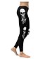 abordables Graphic Chic-Leggings Pantalon Femme Imprimer Confort Des sports Crânes Gymnastique Yoga Elastique Slim Sportif Taille haute Noir / Grande Taille