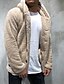 abordables Best Sellers-chaqueta con capucha para hombre 2021 fuzzy sherpa fleece warm casual solid fashion simple open front cardigan abrigo de invierno plus size winter loose big and tall outwear