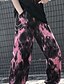 cheap Pants-Women&#039;s Joggers Normal Polyester Tie Dye Black Pink Streetwear High Waist Full Length Daily Going out Autumn / Fall