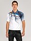 cheap Polos-Men&#039;s Golf Shirt Tennis Shirt Collar Shirt Collar Graphic Black Rainbow Red Short Sleeve Plus Size Print Daily Holiday Regular Fit Tops Streetwear Exaggerated