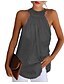 cheap Tank Tops-Women&#039;s Tank Top Solid Colored Halter Neck Tops Basic Basic Top Black Wine Grey