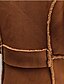 abordables Manteaux &amp; Trenchs Femme-manteau d&#039;hiver épais à double boutonnage en peau de mouton retournée et doublée sherpa (moyen, marron)