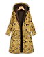 abordables Women&#039;s Coats &amp; Jackets-Mujer Anorak Largo Abrigo Ajuste regular Chaquetas Floral Amarillo Verde Trébol Azul Marino