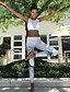 billige Graphic Chic-Dame Sporty Komfort Sport Træningscenter Yoga &amp; Danse Sko Leggins Bukser Mønstret Ankel-længde Trykt mønster Grå