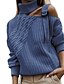 cheap Sweaters-Women&#039;s Knitted Solid Color Pullover Long Sleeve Sweater Cardigans Turtleneck Fall Winter Black Blue Red