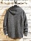 cheap Cardigan Sweaters-Men&#039;s Outdoor Hooded Cardigan Chunky Knit Fleece Sweater