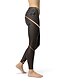 abordables Graphic Chic-Femme Sportif Confort Des sports Gymnastique Yoga Leggings Pantalon Rayé Cheville Imprimé Noir