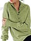 abordables Jerséis-Mujer Pull-over Color sólido De Punto Manga Larga Cárdigans suéter Otoño Cuello Barco Azul Piscina Gris Verde Trébol