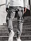 abordables Pants-Homme Cargaison Plusieurs poches Pantalons Pantalon cargo Toute la longueur Pantalon Couleur Pleine Taille médiale Mince Vert Véronèse Gris Kaki Bleu Marine M L XL XXL 3XL