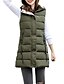 cheap Down&amp; Parkas-women&#039;s mid-length hooded quilted puffer vest sleeveless winter jacket (black, large)