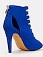 cheap Sandals-Women&#039;s Blue Strappy High Heel Sandals - Open-Toe Stiletto Heels for Parties and Special Occasions