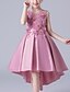 cheap Girls&#039; Dresses-Kids Little Girls&#039; Dress Floral Beaded Bow Blushing Pink Above Knee Sleeveless Cute Sweet Dresses Children&#039;s Day Regular Fit
