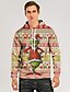 billige Christmas Hoodies-herre pullover hættetrøje sweatshirt grafisk 3d grim hættetrøje daglig 3d print hættetrøjer sweatshirts lange ærmer rødmende pink