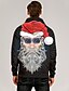billige T-shirts og tanktops til mænd-Herre Pullover-hættetrøje Trykt mønster Grafisk 3D Frontlomme Hætte Jul Daglig 3D-udskrivning 3D-tryk Jul Hættetrøjer Sweatshirts Langærmet Sort