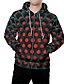 preiswerte Hoodies-Herren Grafik 3D Zip Up Hoodie Sweatshirt Vordertasche 3D-Druck Täglich Wochenende 3D-Druck Kapuzenpullover Sweatshirts Rote