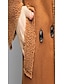 abordables Manteaux &amp; Trenchs Femme-manteau d&#039;hiver épais à double boutonnage en peau de mouton retournée et doublée sherpa (moyen, marron)