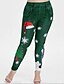 preiswerte Pants-Damen Grundlegend Draussen Weihnachten Alltag Hosen Hose Mit Mustern 3D In voller Länge Blau Purpur Grün Grau
